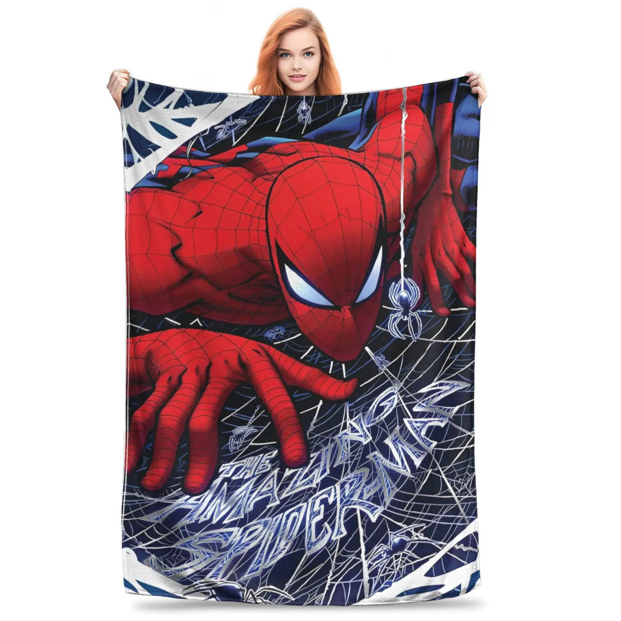 

Spider-Man Superhero Accessories Blanket Soft Fleece Throw Blankets Relax Plush Thin Quilt