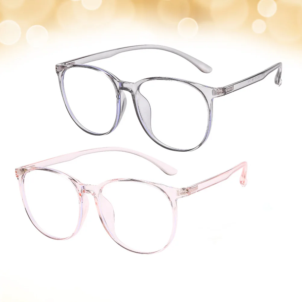 

2Pcs Light Glasses Fashion Eyeglasses Party Photo Props Durable Lightweight Fits Most People Protect Eyes