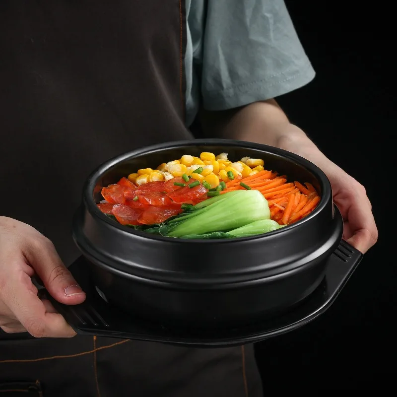 

Mixed Rice Stone Pot Korean cuisine casserole High Temperature Potted Rice Tableware Pots for cooking Soup pot Korean Stone Pot