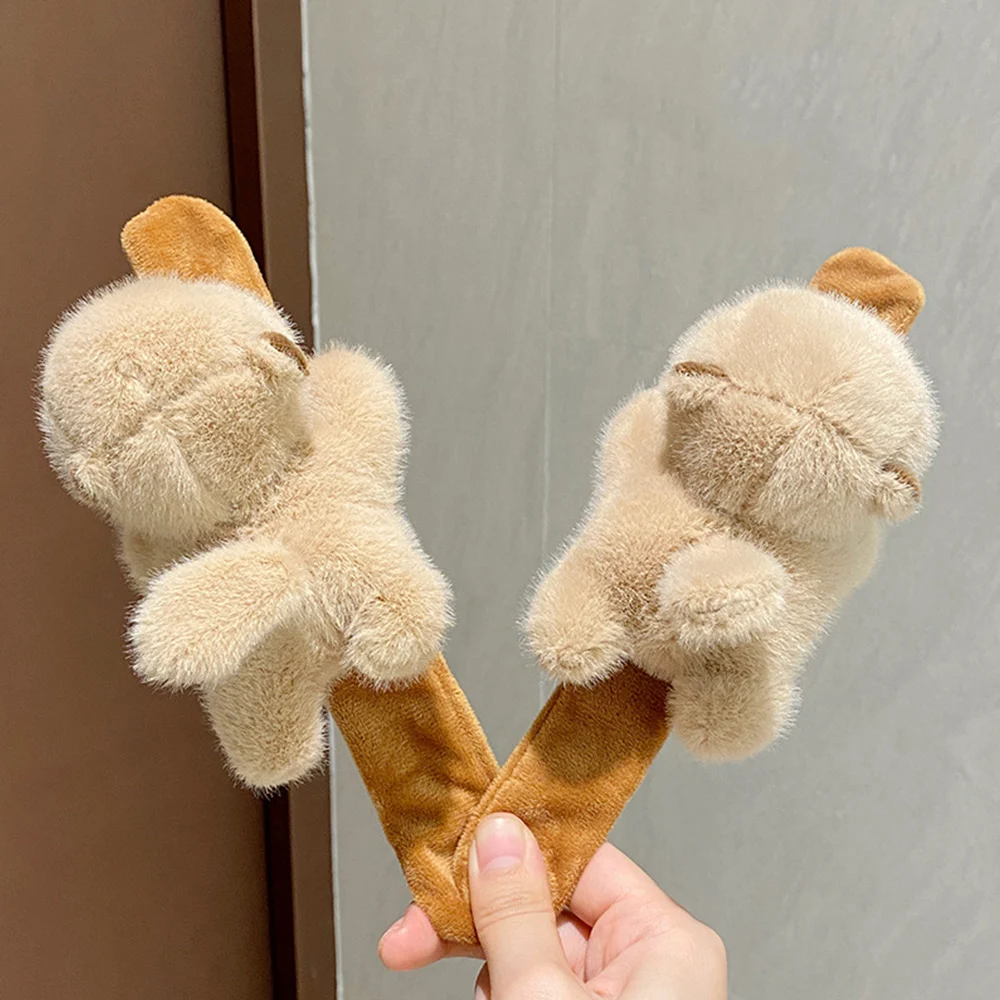 Gifts Plush Capybara Clapping Circle Personality Stuffed Animals Capybara Plush Toy Healing Wristband Interactive Toy