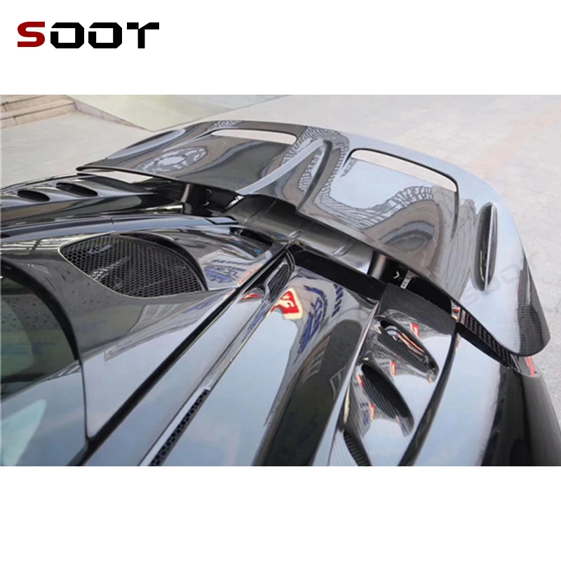 

For Mclaren 720S Carbon Fiber Rear Wing Lip Tail Trunk Spoilers Tail fins mansory Style Rear Spoiler upgraded Car Auto Parts