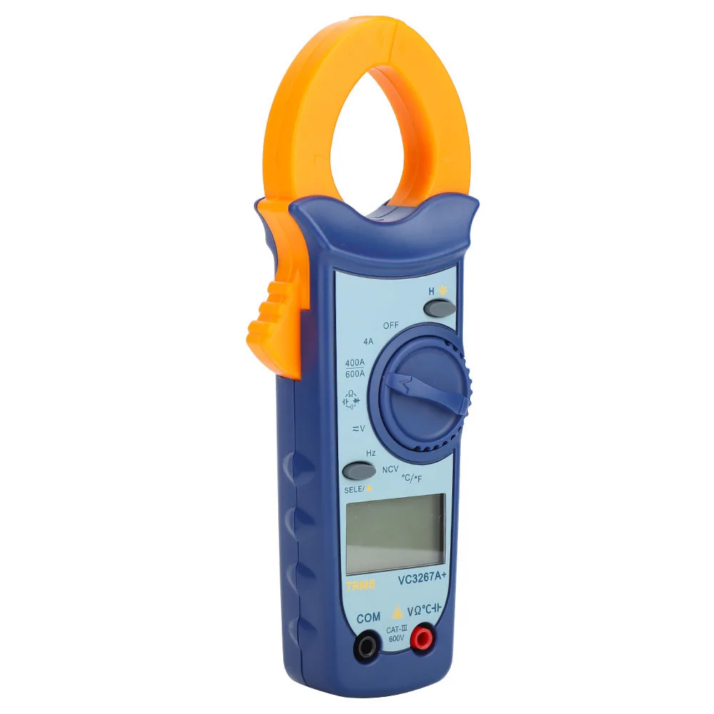 VC3267A+ Clamp Meter True for rms 400A 600A AC/DC Voltage Current Tester with Backlit LCD and 20C to 250C for temp Range