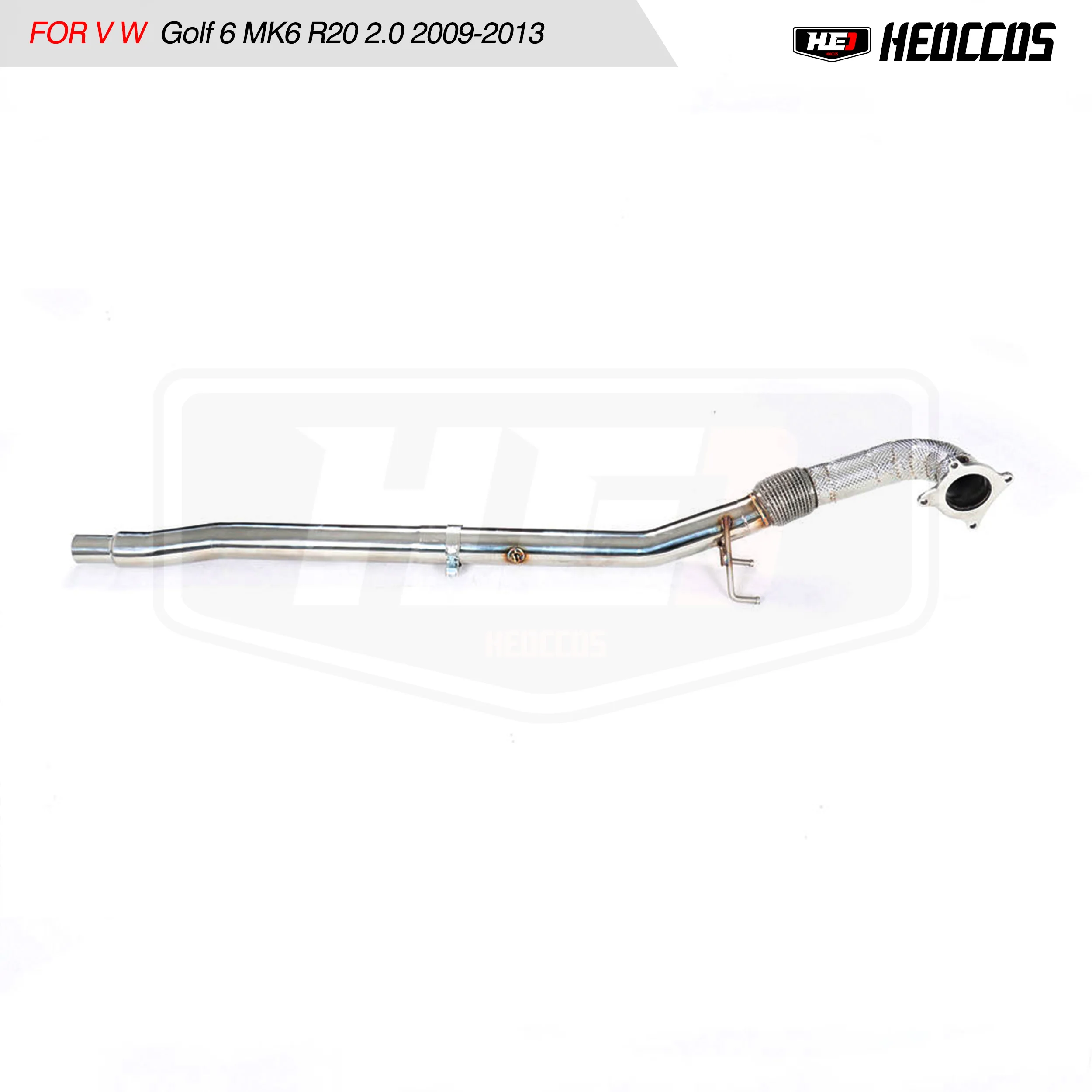 Heat Insulated Stainless Steel Exhaust Downpipe High Quality Welding Performance Auto Parts for VW Golf MK6 R20 2.0T