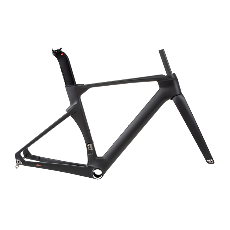 

700C T800 Grade Carbon Road Bike Frame With Disc Brake Thru Axle Internal Cable Routing Racing Bicycle Frameset