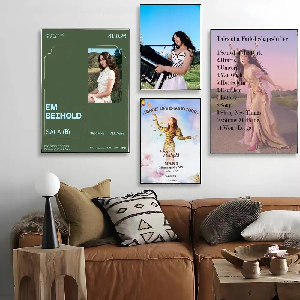 Singer Em B-Beihold Lottery Poster HD Art Decorative Wall Art Waterproof Home Décor for Living Room Bedroom Café Stylish Gift