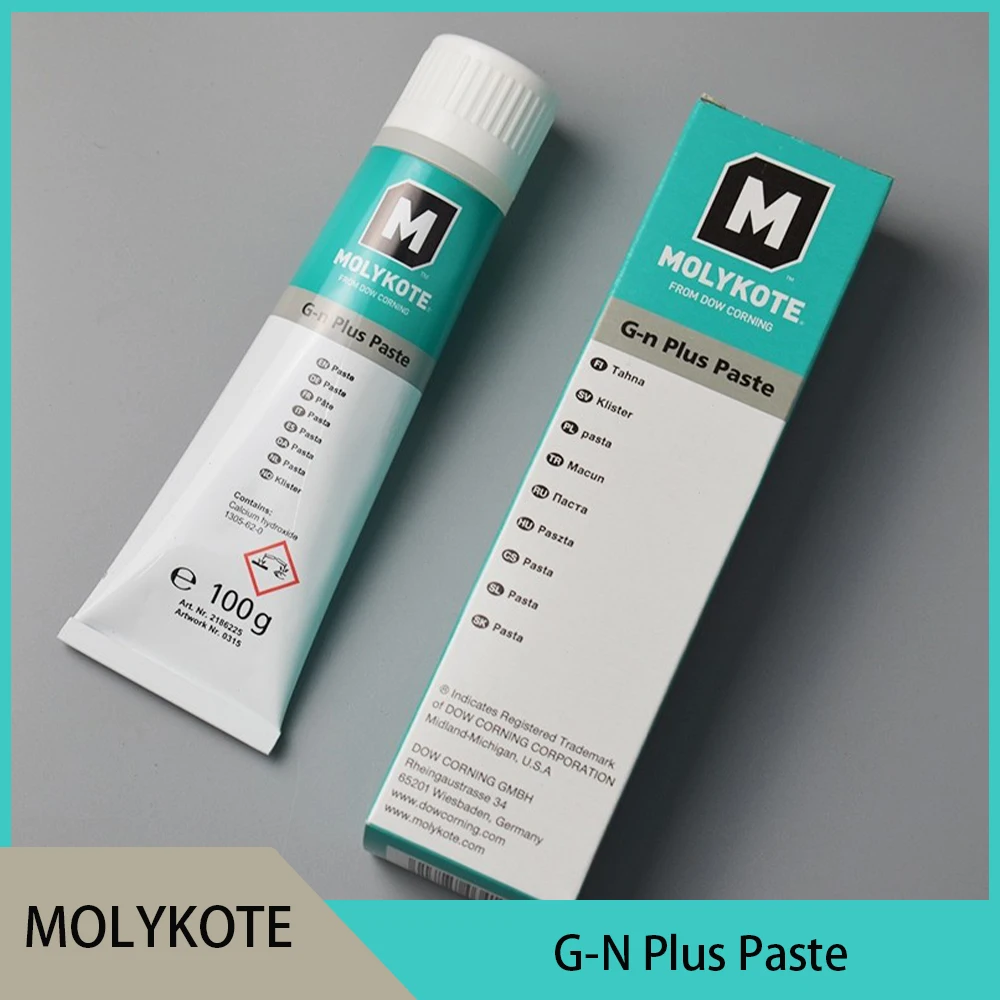 MOLYKOTE G-N Plus Paste Lubricating threaded spindles Splined shafts Toothed gears Worm and transmission gears Screws Valves