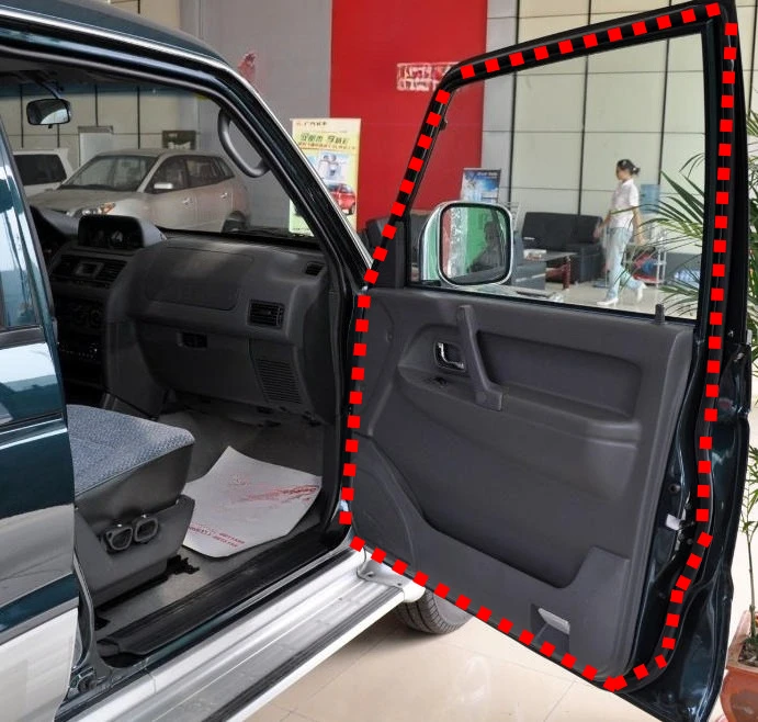 1 Piece 5 Door Outside Door Opening Rubber Seal for Pajero V20 V30 V40 MR120675 Weatherstrip with Clips for Montero 1989-1999