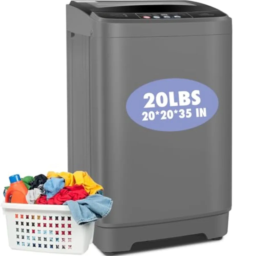 

Portable Washing Machine 20Lbs Capacity FullAutomatic Portable Washer Machine with 2.8Cu.ft Washer and Dryer Combo 10 Programs