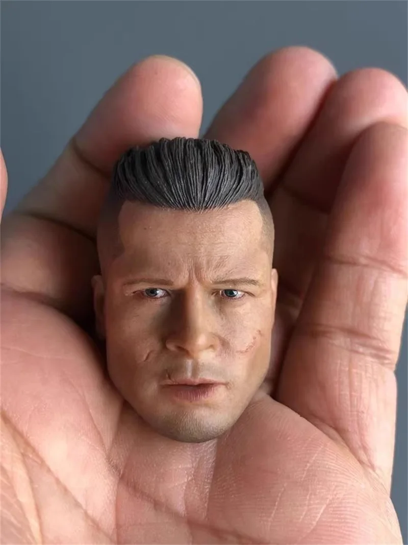 

1/6 Male Soldier Tough Guy Brad Pitt Head Carving Model Accessories Fit 12'' Action Figure Body In Stock