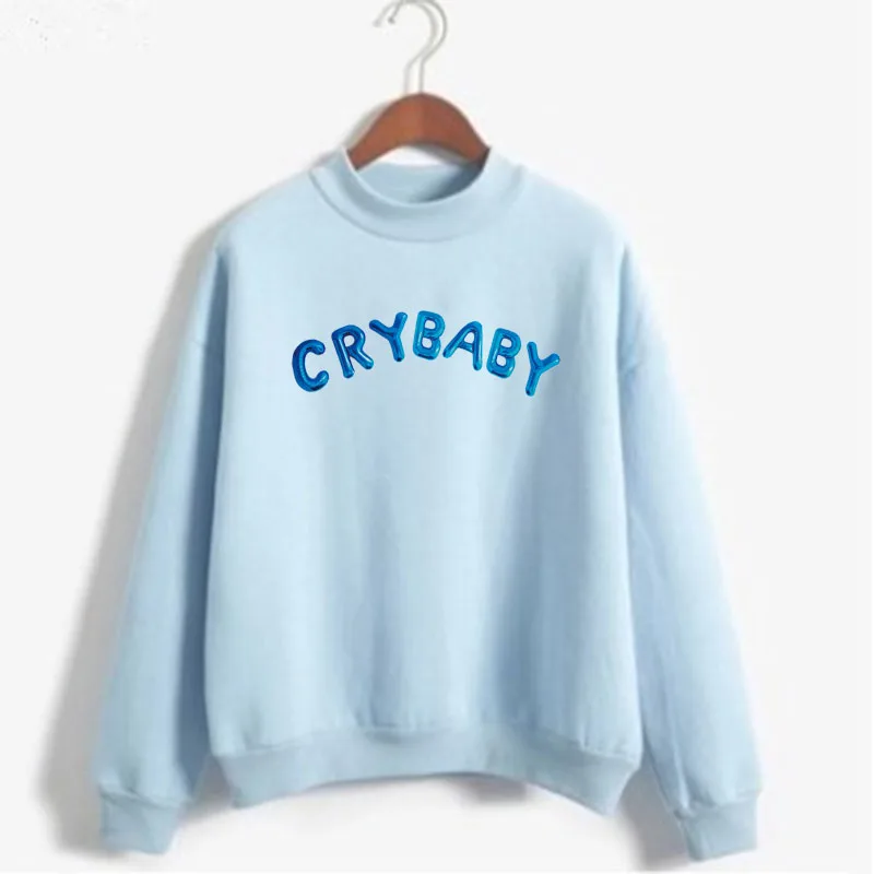 

Womens Sweatshirt Cry Baby Hoodie Women Funny Kawaii Pink Sweatshirt Long Sleeve Pullovers Warm Coats Harajuku Streetwear