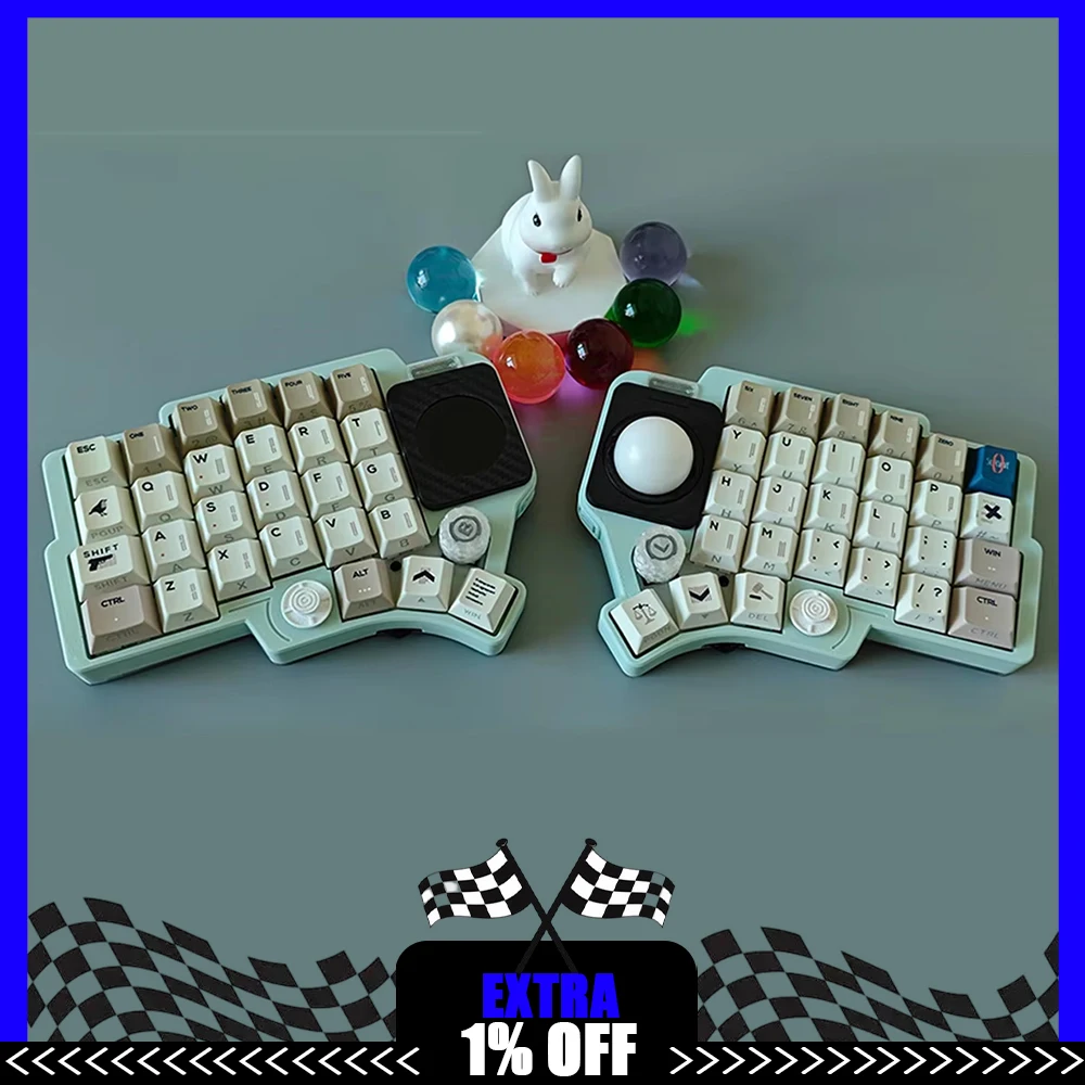 

Kpax Mote V3 Split Keyboard Kit Rp2040 RGB With Usbhub Knob Trackball Support VIAL Gasket Split Keyboard Kit Customized PC Gifts