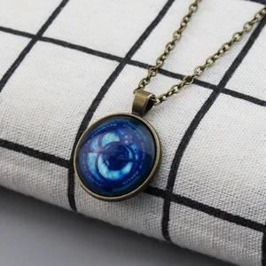 Vintage Trollhunter Anhängerkette für Männer und Frauen, Bronze -Farbkette, blauer Kristall, Spielzeug, Kindergeschenke 10 Hauptverkäufe Trollhunter Amulett - №6