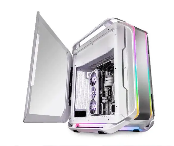 Новый корпус Full Tower Cooler-Master COSMOS C700M белого цвета для игрового ПК.