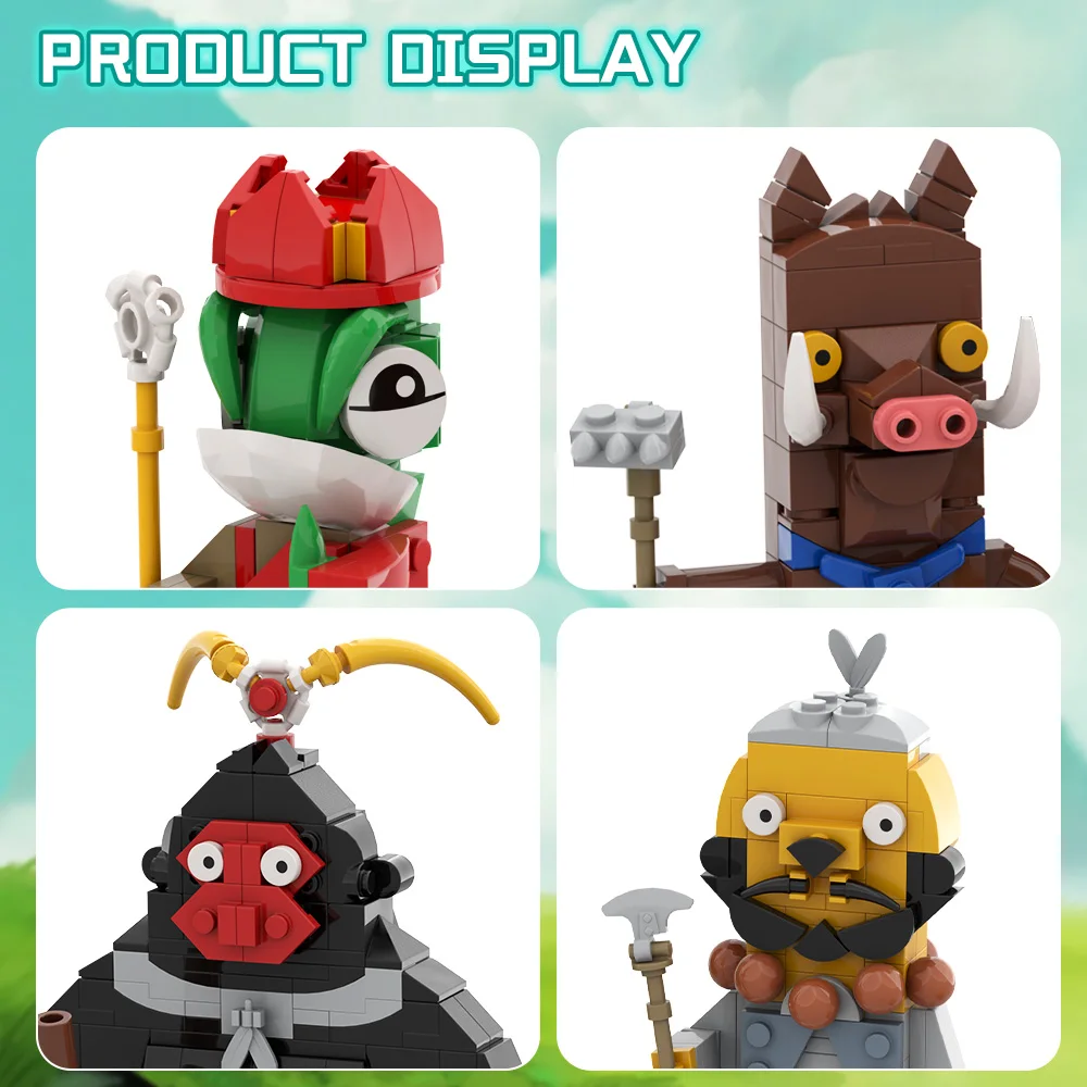 ตัวต่อมอนสเตอร์น้อยจากภูเขาหลางหลาง ชุดตัวต่อหมูปีศาจ กบปีศาจ ของเล่นประกอบเองสำหรับเด็ก เป็นของขวัญ