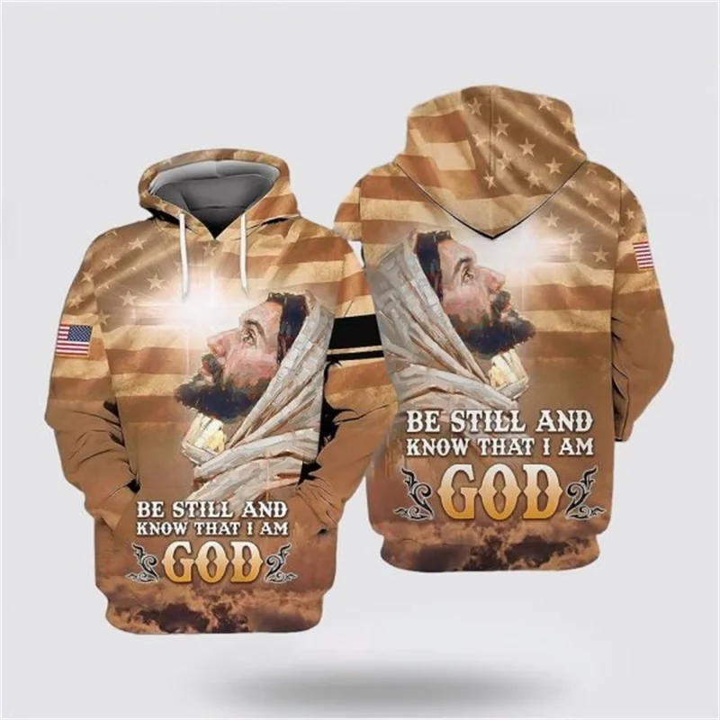 3D Christian Jesus Printing Hoodies Jesus Bless Us Faith Above Fear Hooded Sweatshirts Kid Fashion Streetwear Pullovers Clothing