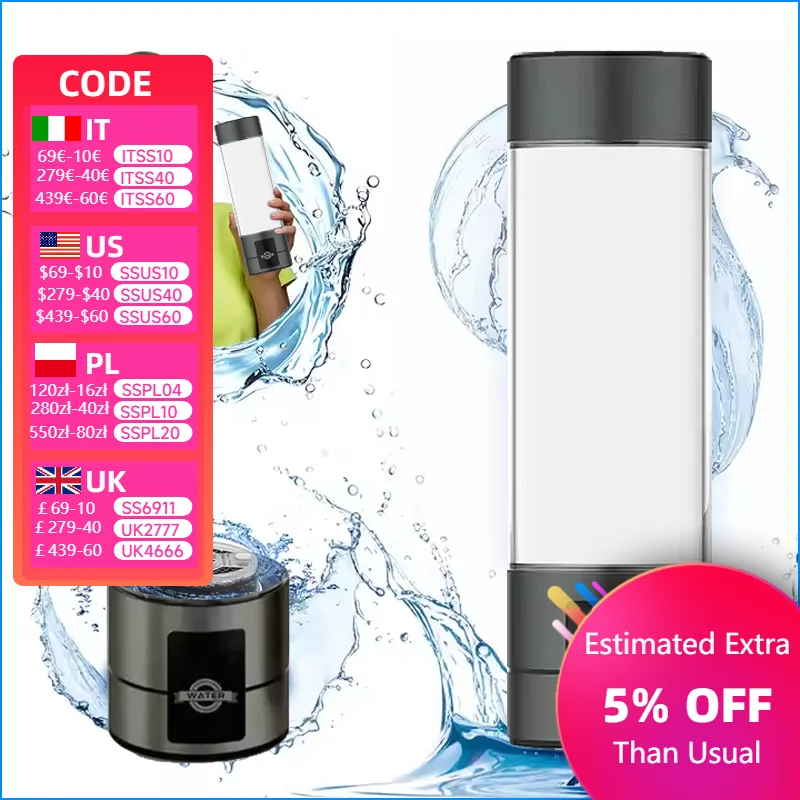 

Hot sale Hydrogen Water generator Machine Portable 2000-3000PPB Hydrogen Rich Water Maker Hydrogen Electric Generator