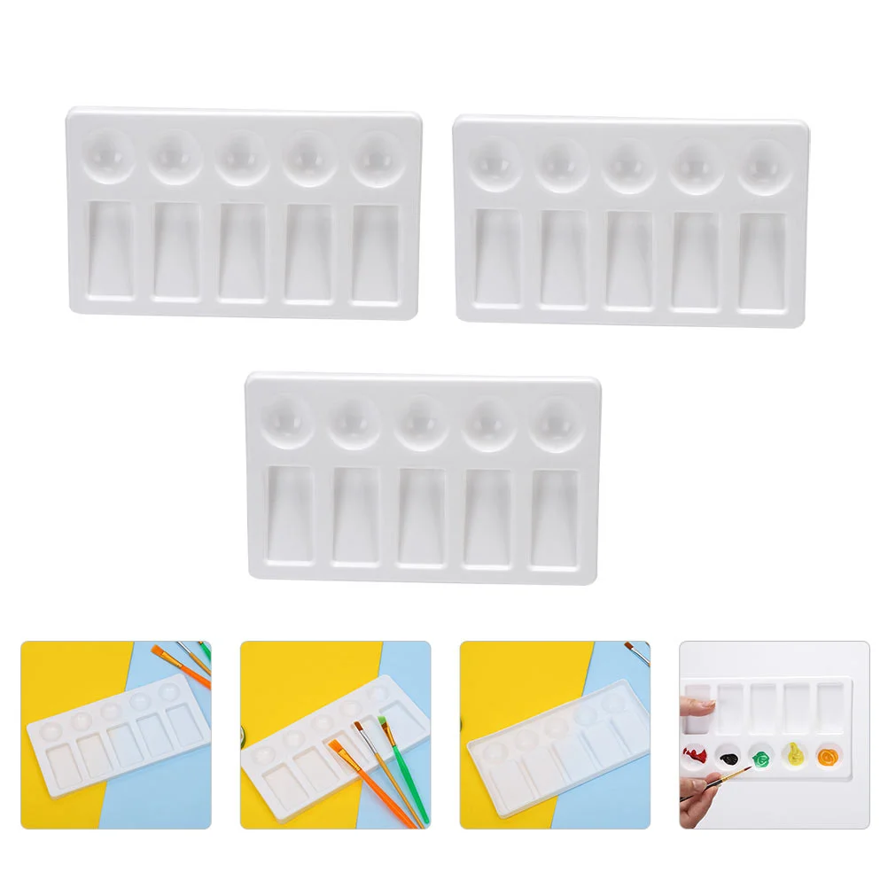 

Plastic Palette Watercolor Pigment Tray Pallets Painting Trays Mixing Plates Practical