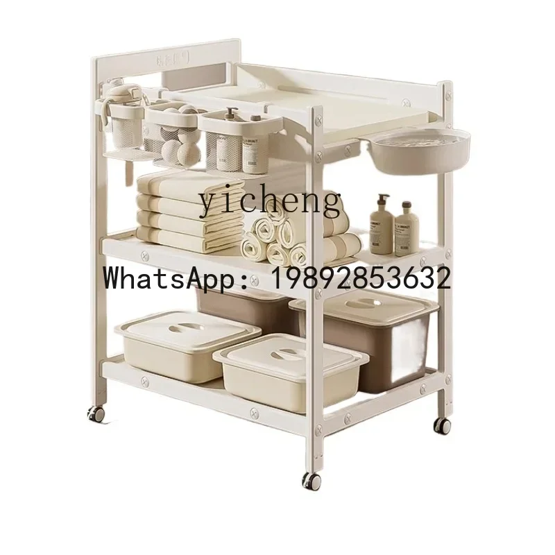 طاولة تغيير الحفاضات من AG للعناية بالطفل، متعددة الوظائف، سرير أطفال بلاستيكي كامل قابل للإزالة #2