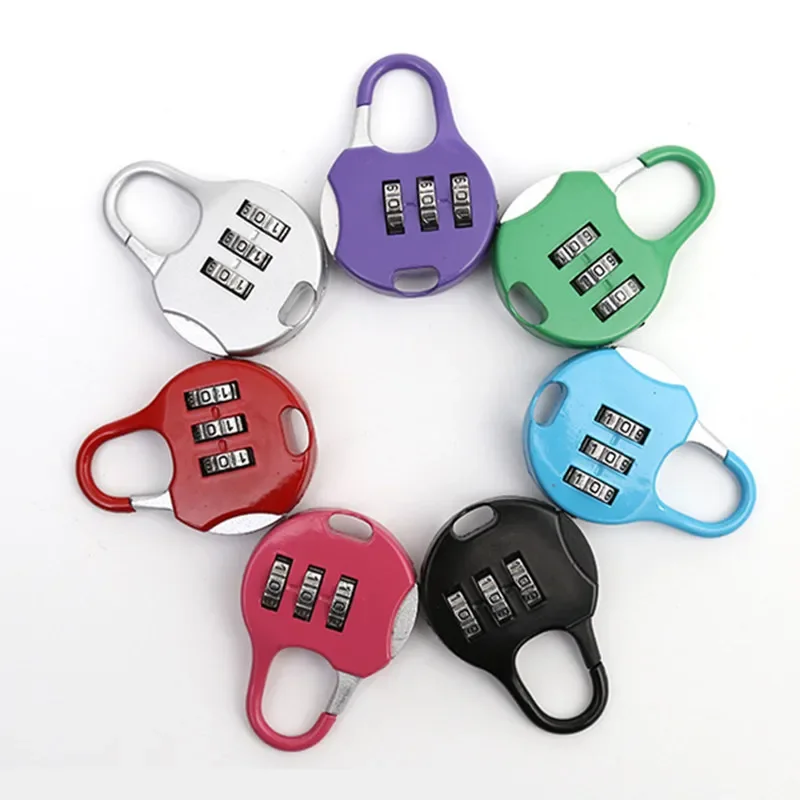 Combination Lock Small Padlock Luggage Backpack Zipper Lock Gym Dormitory Cabinet Combination Lock Mini Padlock Head 48*34*8mm