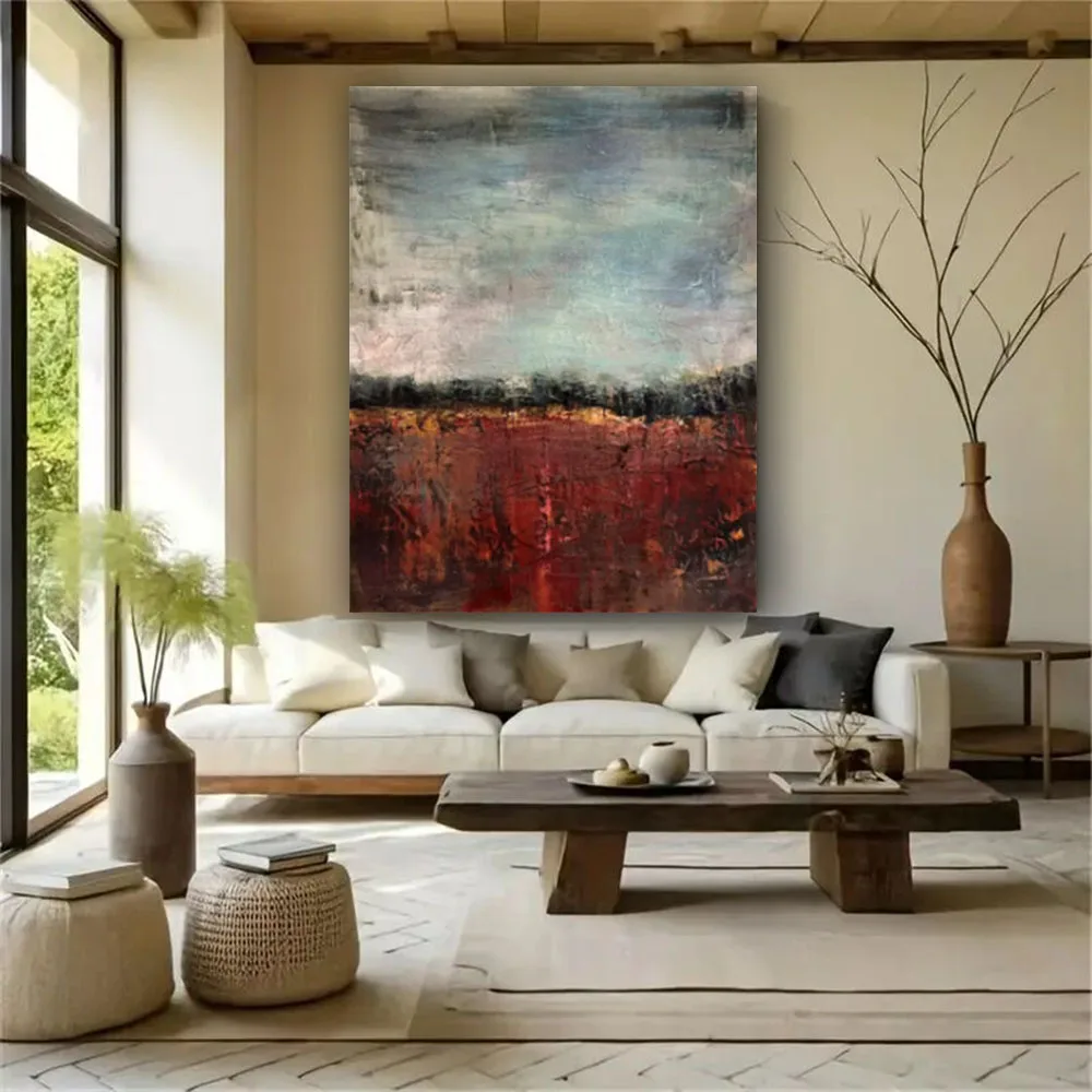 

Handmade Abstract Gold Foil Trees Oil Painting Decor Home Mural For Living Room Sofa Restaurant Wall Art On Canvas Poster Custom