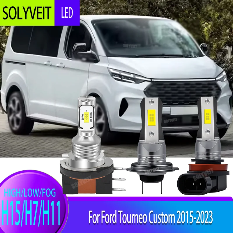 

Aluminum LEDs with simple plug-in H15/H7/H11 High Low Fog For Ford Tourneo Custom 2015 2016 2017 2018 2019 2020 2021 2022 2023