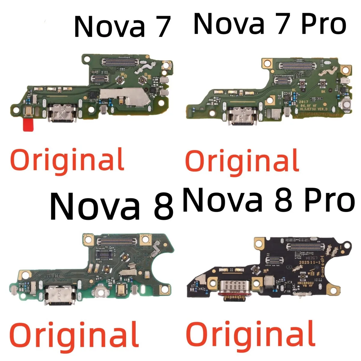 Original USB Charging Port Dock Charger Connector Board Flex Cable For Huawei Nova 2 2s 3 3i 3e 4 4e 5 7 8 8se Pro Plus