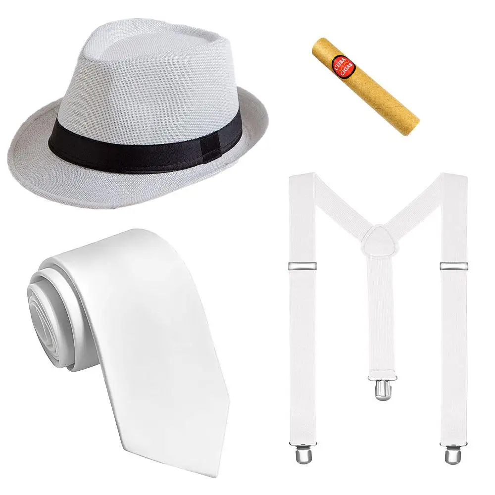 

PESENAR Retro Men's Suits, GentleMen's Hats, Straps, Ties, Cigars, and Four-piece Suits Are Perfect for a Retro Party