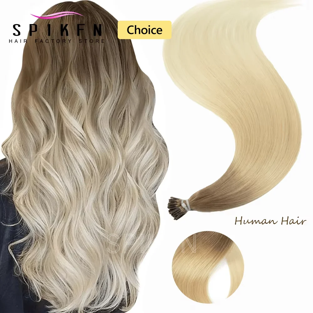 

Наращивание человеческих волос Highlight Micro Ring I Tip, 16 дюймов, пепельно-русый, светло-русый, 50 шт./упак., 30 г, легкие предварительно склеенные волосы