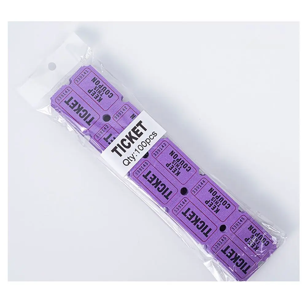 200Pcs For Classroom Raffle Tickets Drink Events Single Paper Labels Celebration Event Tickets Colorful Bulk Lottery