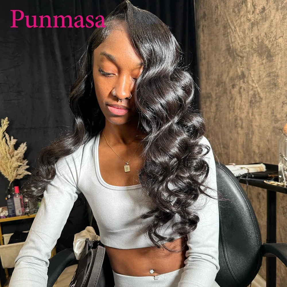 Punmasa Donkergroene Body Wave Human Hair Pruik 13X6 Transparante Kanten Pruiken Voor Zwarte Vrouwen Pretokkelde 200% 13X4 Frontale Pruik