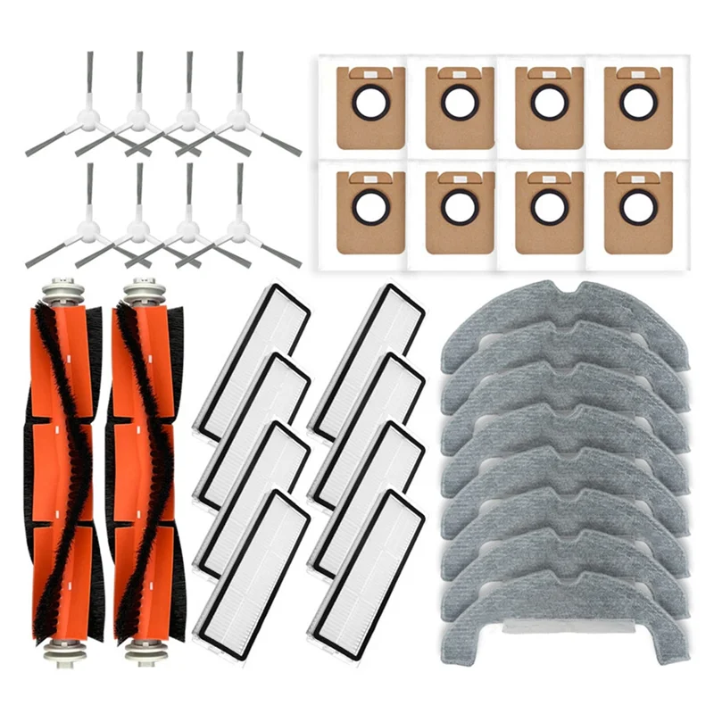 AEE8-For Dreame Bot D9 Plus روبوت استبدال قطع الغيار فراغ الملحقات الرئيسية الجانب فرشاة فلتر Hepa ممسحة القماش كيس لجميع الغبار #2