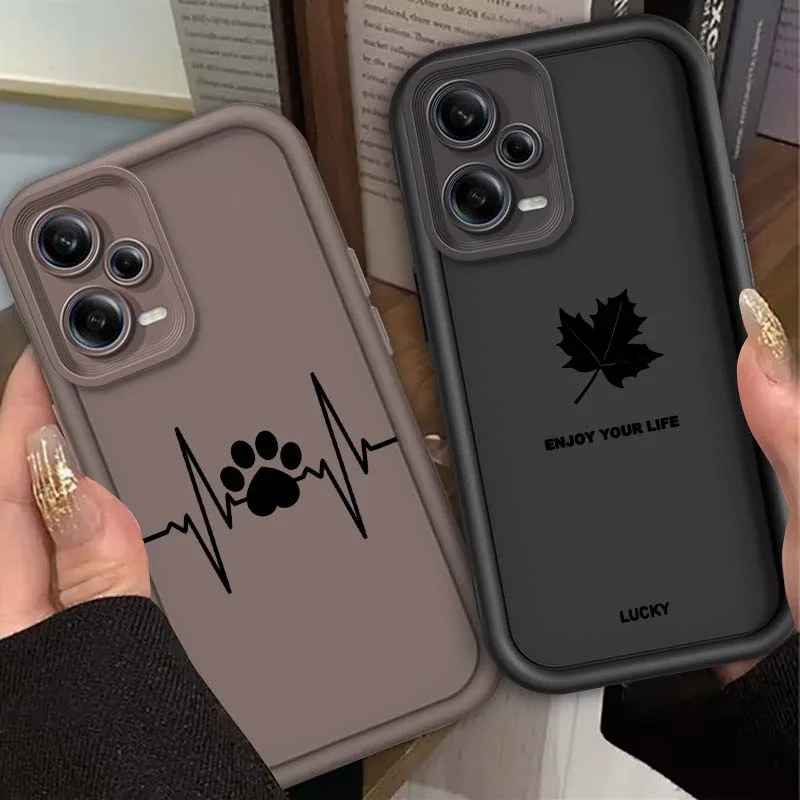 

Leaf Line Paw Popular For Xiaomi Redmi Note 14 13 13R 12 12R 11 11E 11T 11S Pro Plus 5G Eye Ladder Cover Phone Case