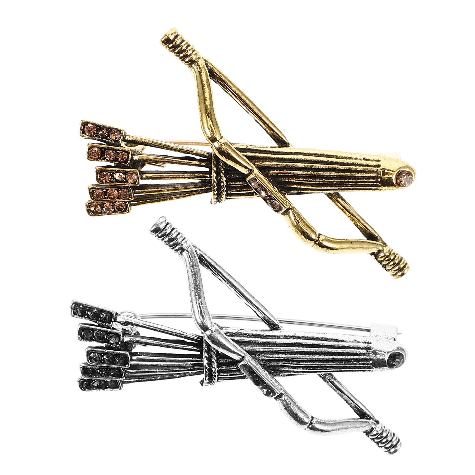 

2pcs Elegant Lapel Brooch Pin Vintage Style Decorative Clothing Ornament Alloy Brooches Pins For Women Men Party Wedding Fashion