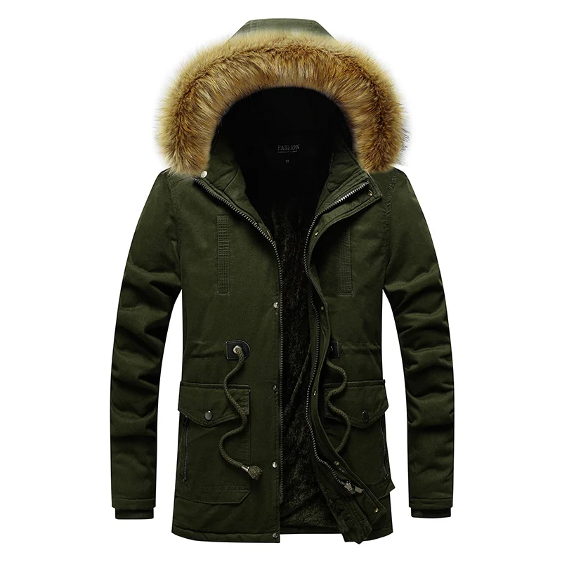 Fur Collar Hooded Casual Fleece Cotton-padded Coat Quality Fabric Comfortable Skin Breathable Crisp Type Wear Warm Waterproof