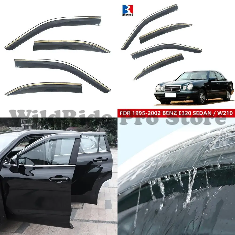 

1 комплект Mercedes E Class E320, козырек от дождя, автомобильные аксессуары, пластиковый козырек для окон, дверей, внешние детали