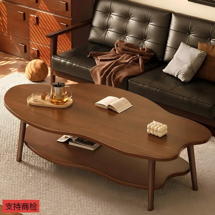 Coffee table small apartment new double-layer sofa tea table rental house small