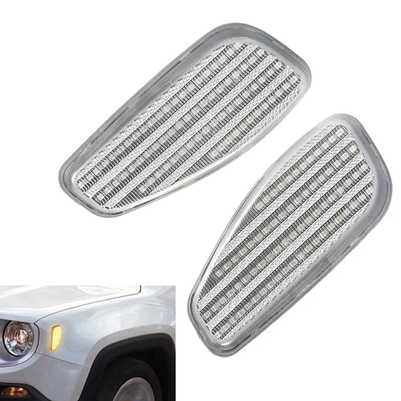 68256049AA 68256050AA Front Side Turn Signal LED Running Lights Fender Lights Automotive For JEEP Liberty Renegade 14-21