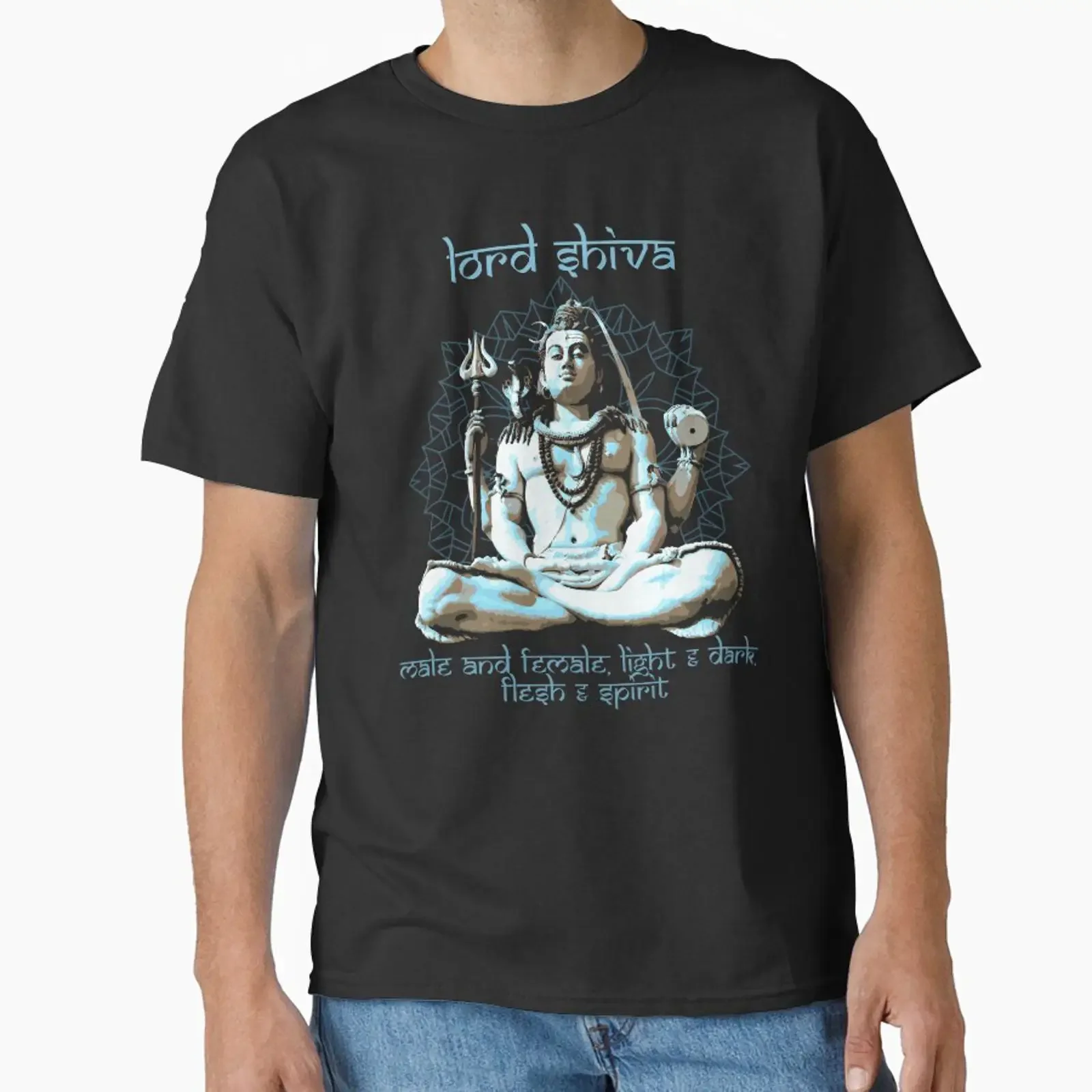 Lord Shiva Male Female Light Dark Flesh Spirit Hindu God Proverb Classic T Shirt vintage Washed Versatile Breathable Stretched