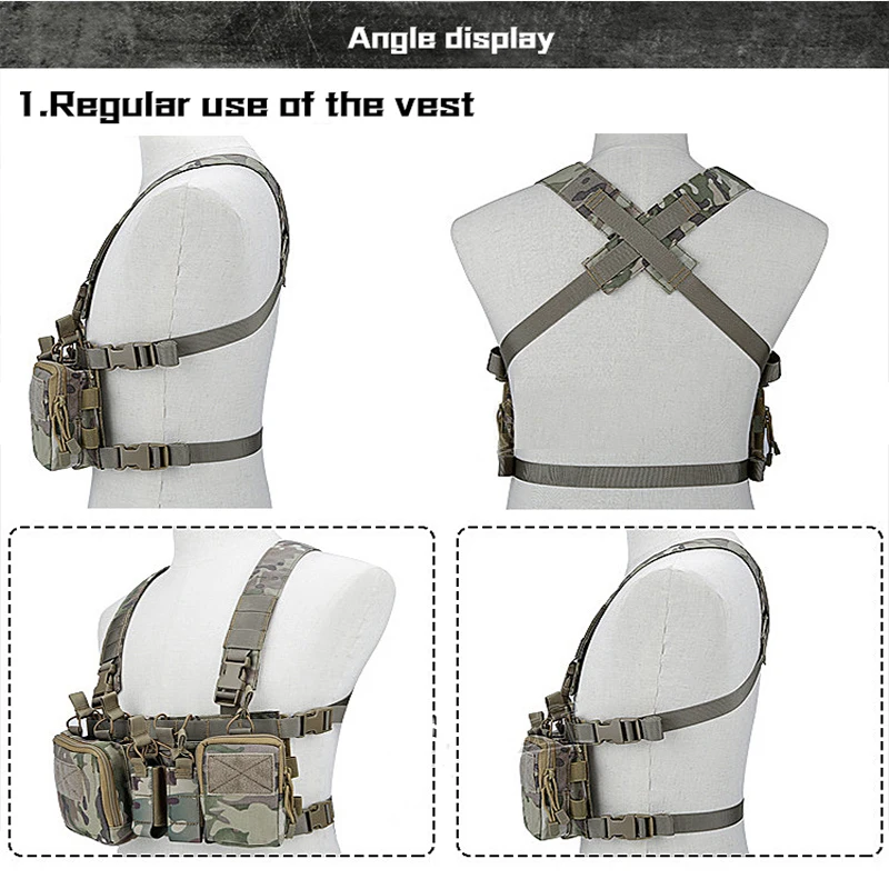 Tactical Equipment Tactical Vest Chest Rig Functional Men Hunting Gear Airsoft Equipments Outdoor Game Accessories