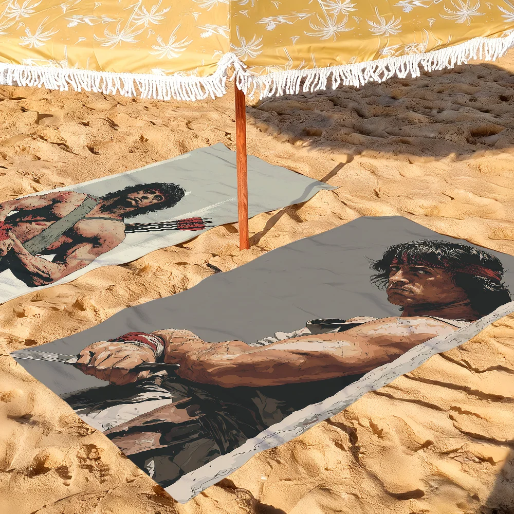 Retro Movie R-rambo Towel For Beaches Yoga Studios Gyms Hot Springs Swimming Pools And Picnics