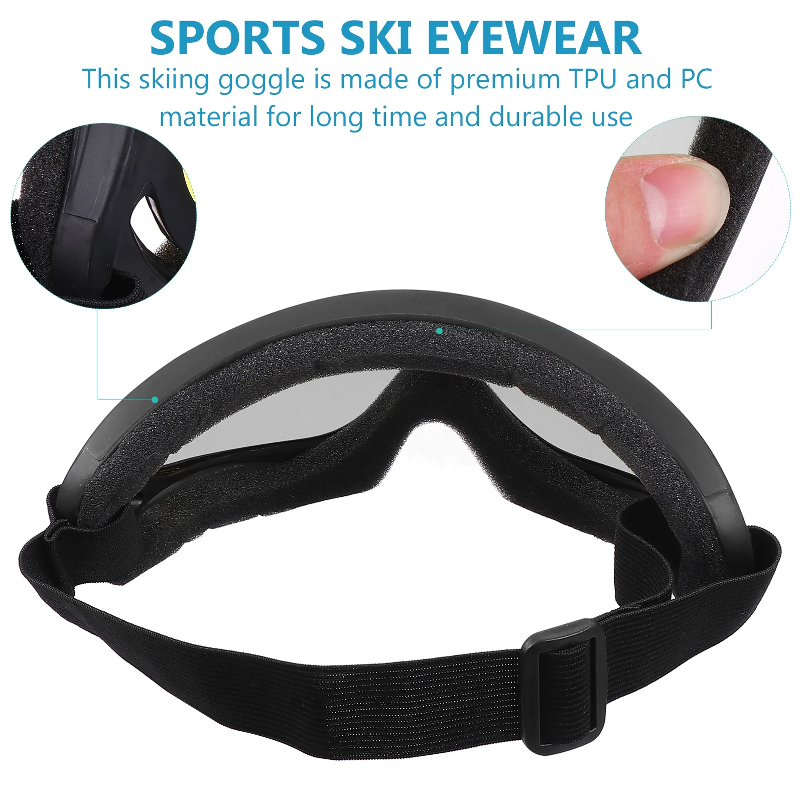 1Pcs Sports Windproof Eye Protector Ski Glasses Outdoor Durable Protective Goggles Lightweight Comfortable Fit Ski Glasses