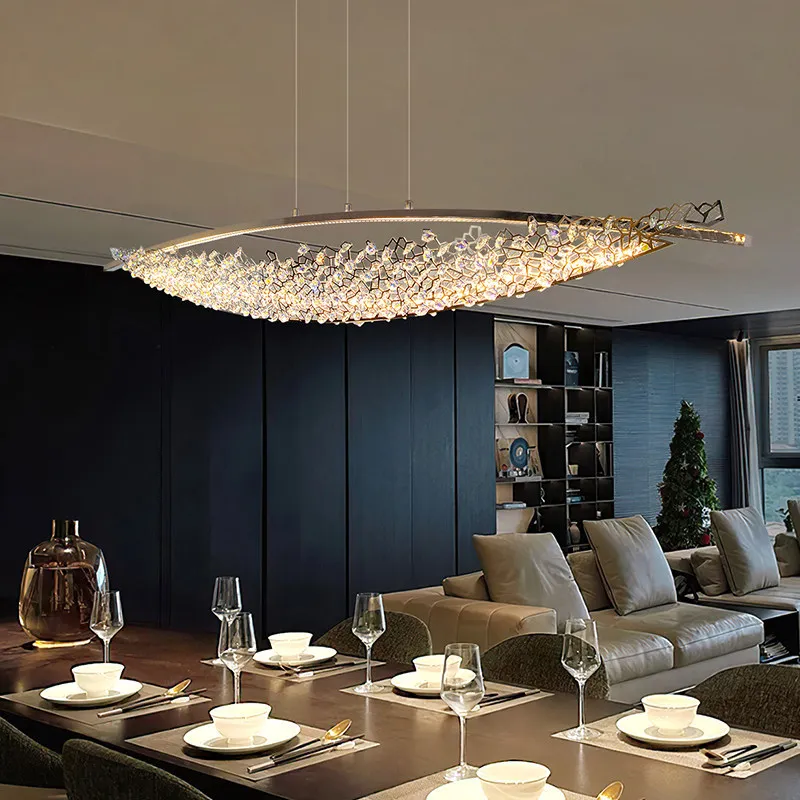 Luxury Italian Chandelier, High-End Crystal Light, Designer French Style, Island Table Lamp, Dining Room Lighting