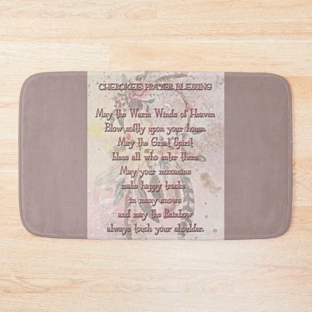 Cherokee Prayer Blessing Bath Mat Room Carpet Floor Toilet Mats Bedroom Mat