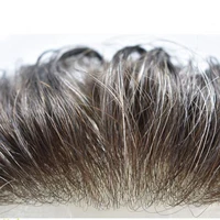 Vloop-tupé de hombre indetectable, línea de cabello súper Natural, piel ultrafina, 0,02mm, 80% de densidad, marrón, negro, gris, 520 #   100% cabello humano profesional