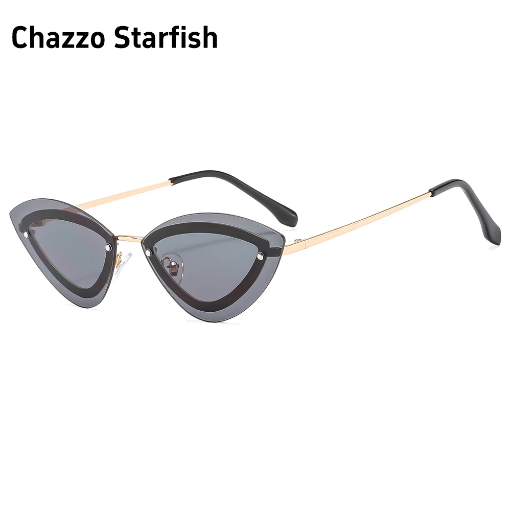 

2023 New Luxury Designer Women's Sunglasses Small Cat Eye Frame Elegant Eyeglasses for Female Vintage Outdoor UV400 Eyeglasses