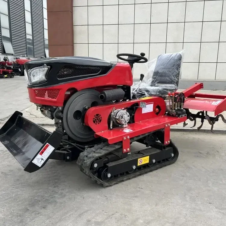 25Hp diesel micro agricultural tracked rotary tiller, tracked field excavator tractor, agricultural machinery and equipment