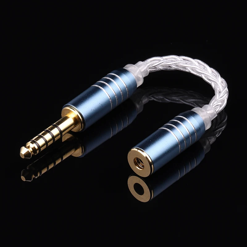 Ulepszony kabel do słuchawek przewód do konwersji równowagę 4.4mm, aby 2.5 równowagę kobiet 4.4mm do 3.5 kobiet stereo