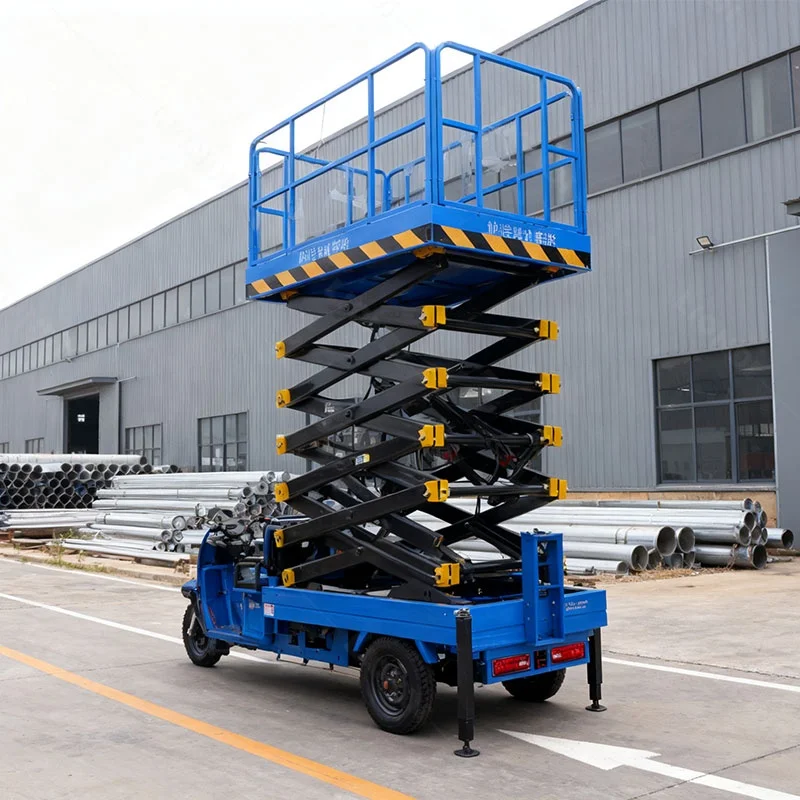 6m-24m Tricycle Mobile Self-Propelled Hydraulic Lifting Platform Industrial High Altitude Working Material Handling Equipment