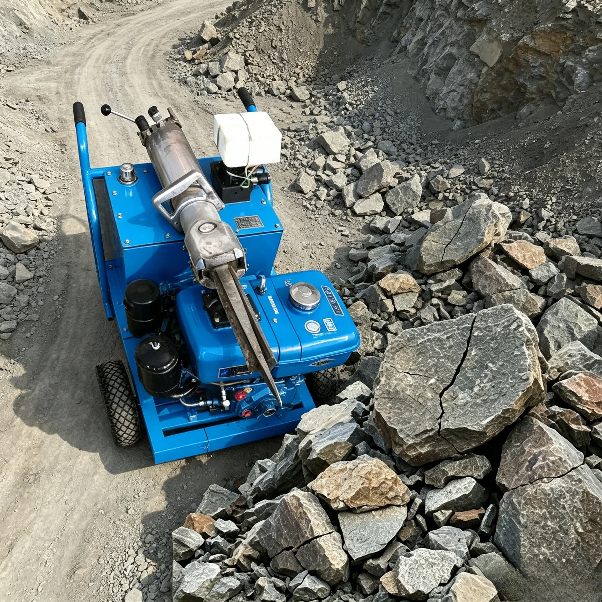 Customized Complete Machine Warranty Thickened Splitting Head Handheld Type  Rock Splitter Diesel Stone Crusher Stone Breaker