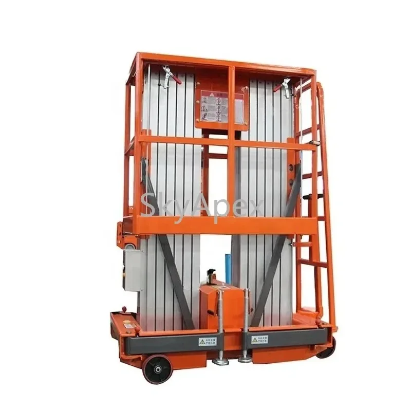 #16m 200kg Lightweight Aluminum Alloy Manual Lifting PlatformFactory Price CE Certified for Warehouse Maintenance Indoor Outdoor